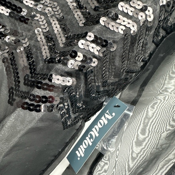 Modcloth Fanciful Fette Sheer Sequin Overlay Dress Size Small NWT - Picture 3 of 5